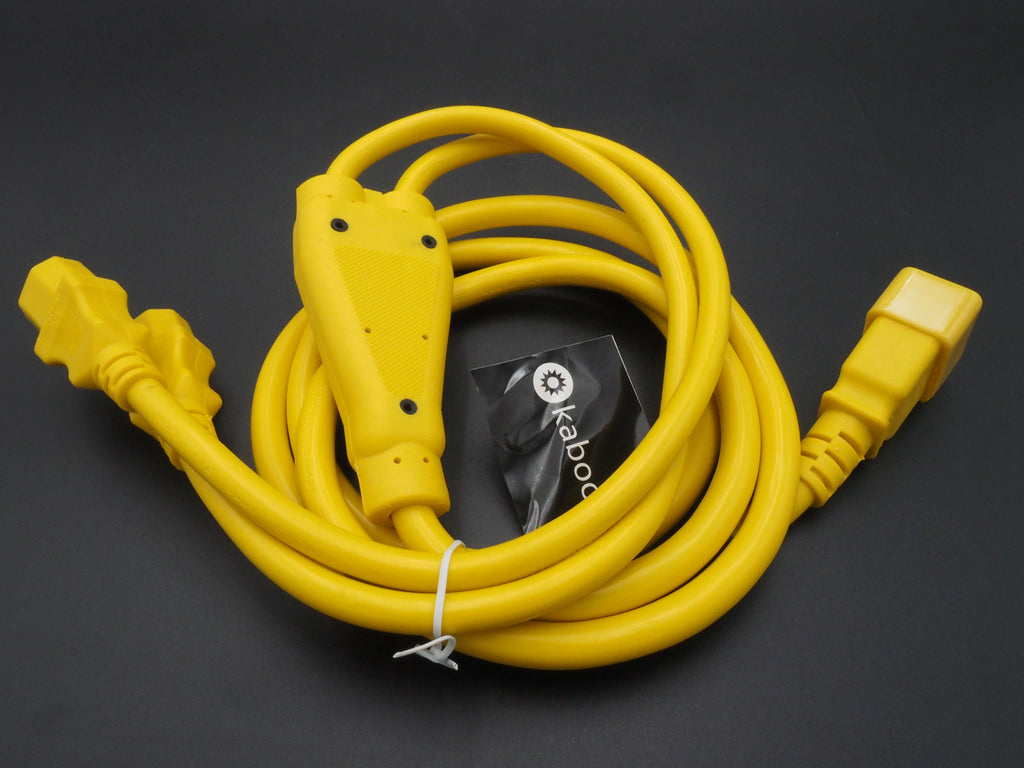 Dual C13 to C20 power cable, 12 awg, 2 meters, yellow PC-20213 - New
