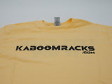 Kaboomracks Yellow T-shirt, "Let's Rack it Up" - New